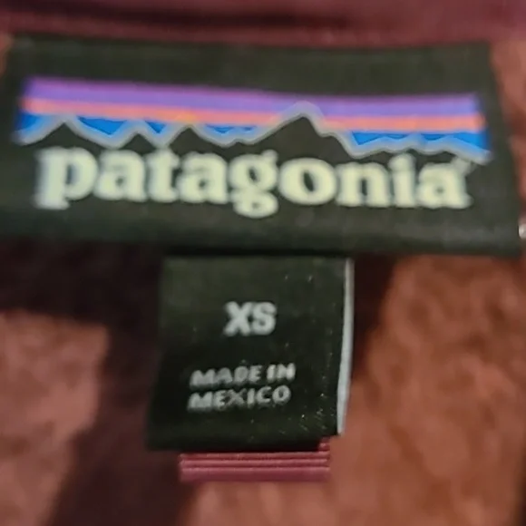 Patagonia Pullover Burgandy Polar Flece XS - Picture 2 of 11